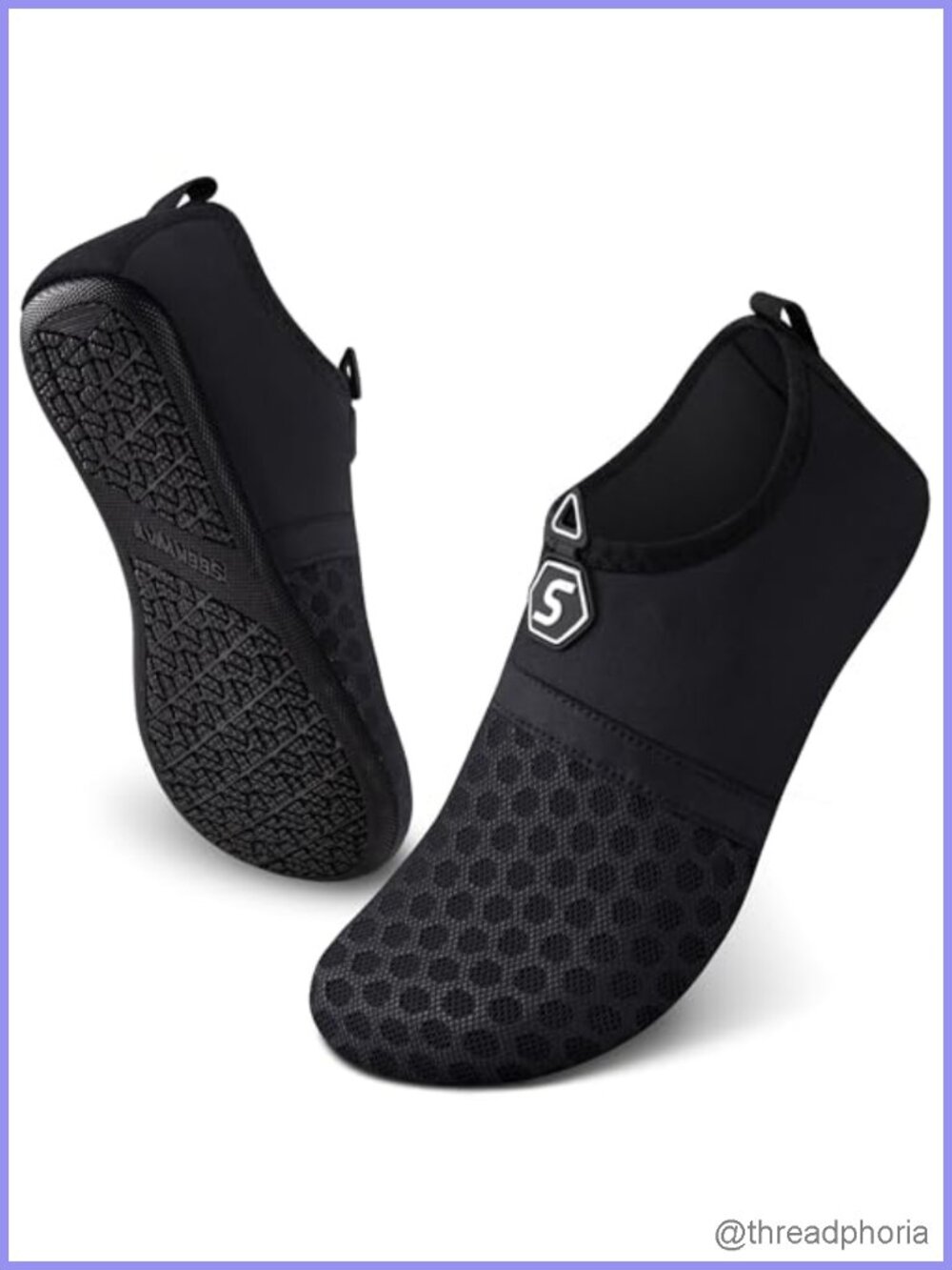 SEEKWAY Water Shoes Quick-Dry Aqua Socks Barefoot Slip-On Beach Pool Swim Yoga